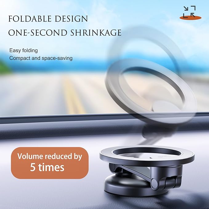 fits MagSafe Car Mount [20 N52] Magnetic Phone Holder for Car, Hands Free iPhone Car Holder Dash Mount for Car Fit for iPhone 1514 13 12 Pro Max Plus Mini,