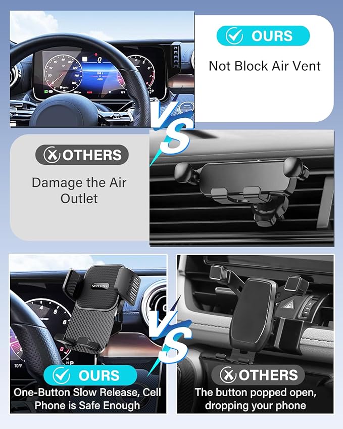 Phone Mount for Mercedes Benz GLC 2023 2024 2025 2026 C-Class 2022 2023 2024 2025 2026 Accessories 12.3-Inch Screen Fixed Clip, Automobile Cradles Car Phone Holder, Cell Phone Base Not Block Air Vent