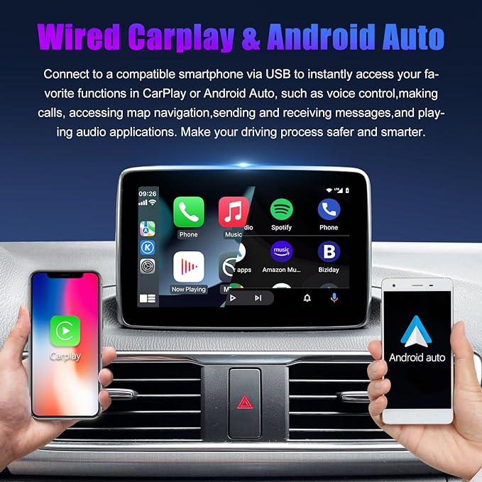 HMYC Mazda Carplay and Android Auto Retrofit Kit, TK78-66-9U0C OEM Media Hub Fits to MZD Connect System, Compatible with Mazda 2/3/6/CX3/CX5/CX9/MX5 2015-2020 Year(Type-c Fast Charging Interface)