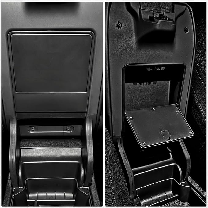 ELECFRESH 2PCS Center Console Organizer Tray for 2026 2023-2025 Honda Accord Accessories, Glove Storage Box with Aremrest Hidden Storage Box for Honda Accord
