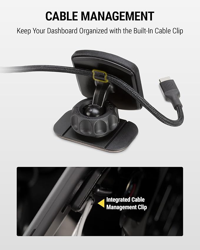 Scosche MAGDMB MagicMount Magnetic Phone Mount for Car, Dashboard Cell Phone Holder with 360° Adjustable Magnet Head, Universal Phone Stand for Car Compatible with iPhone, Samsung, and All Devices