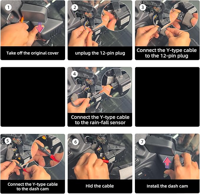 4K Dash Cam for Ford Bronco 2021 2022 2023 2024(Not Fit Ford Bronco Sport), Easy Install,WiFi & App,Loop Recording,G-Sensor,64GB Card