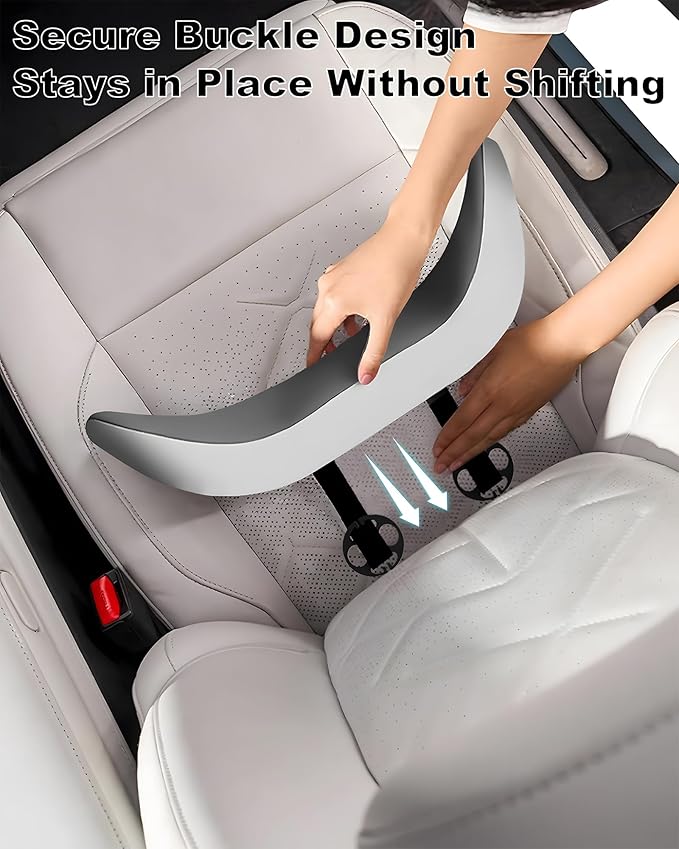 Car Lumbar Support and Neck Support Headrest Pillow Kit, Ergonomic Memory Foam Cushion for Sciatica & Tailbone Pain Relief – Fits Car Seat, Office Chair & Wheelchair