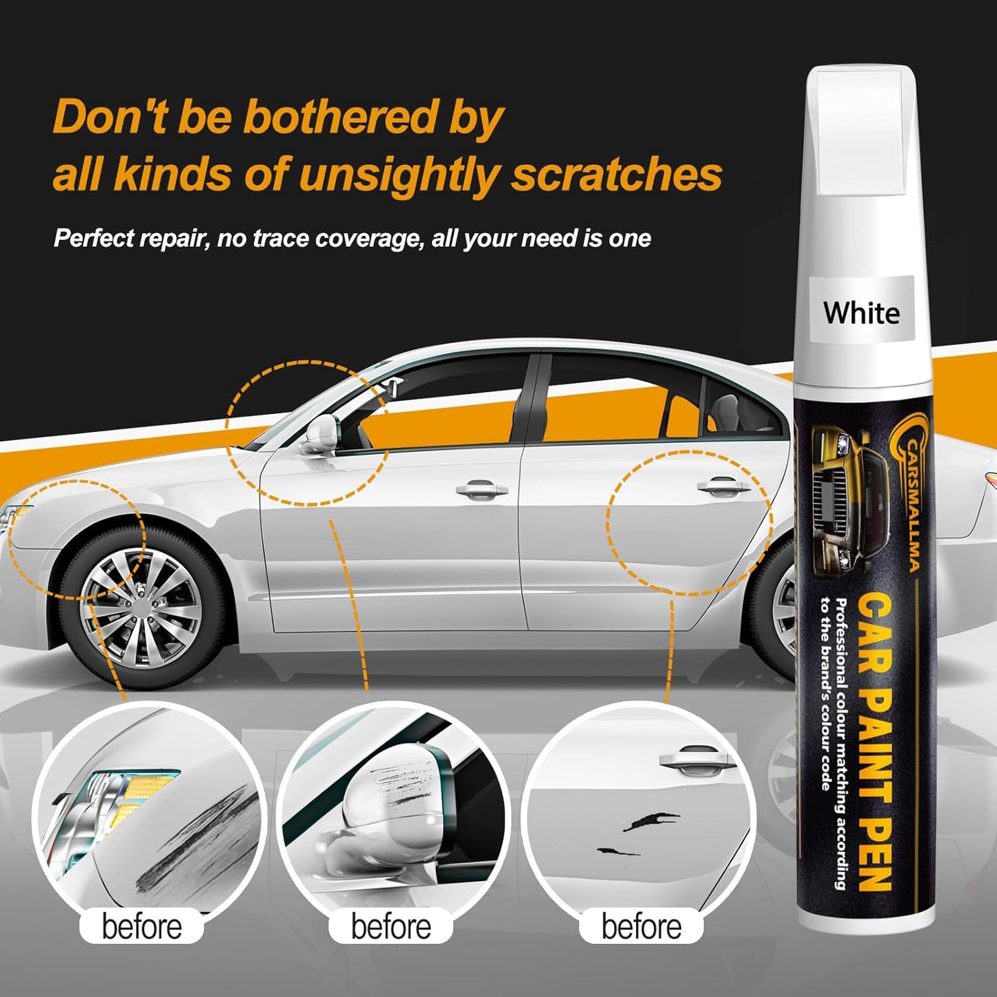 LC9X/2T Deep Black Pearl Car Touch Up Paint for Volkswagen, Color Accurate Car Paint Scratch Repair Pen Kit Quick & Easy Fix Vehicle Chips and Automotive Nicks Scuff