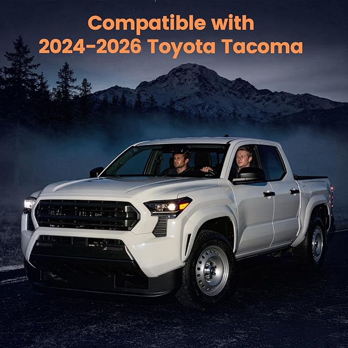 Kaishengyuan Car Wireless Charger Magnetic Phone Mount Compatible with 2024-2026 Toyota Tacoma & 2025-2026 4 Runner, 360° Rotation Metal Phone Holder Cradles Bracket Dash Stand for All Smartphones