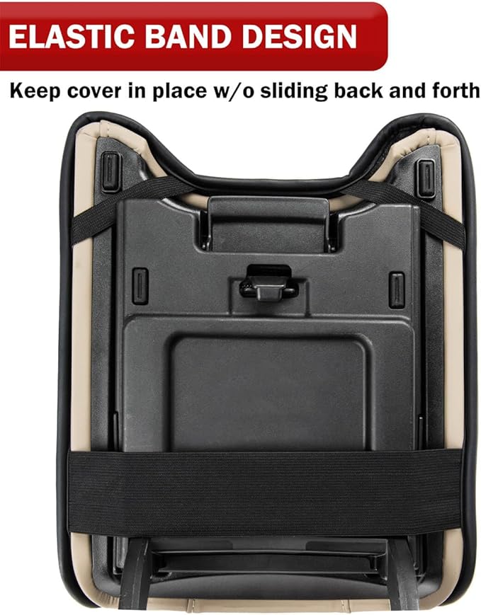 Center Console Armrest Cover Pad for Acura RDX 2019-2024, Middle Console Lid Protector Accessories, Vinyl Leather Cushioning, Anti-scratch, Black