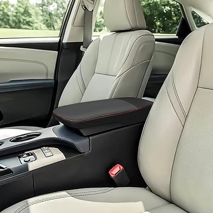 Compatible with Center Console Armrest Cover for Toyota Avalon 2013 2014 2015 2016 2017 2018 Leather Arm Rest Storage Box Lids Cushion Protector Pad