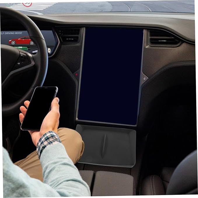 Cordless Charging Silicone Pad for -Skid Dashboard Mat Modern Stylish Car Interior Accessory Easy Installation Compatible Vehicle Charging Needs