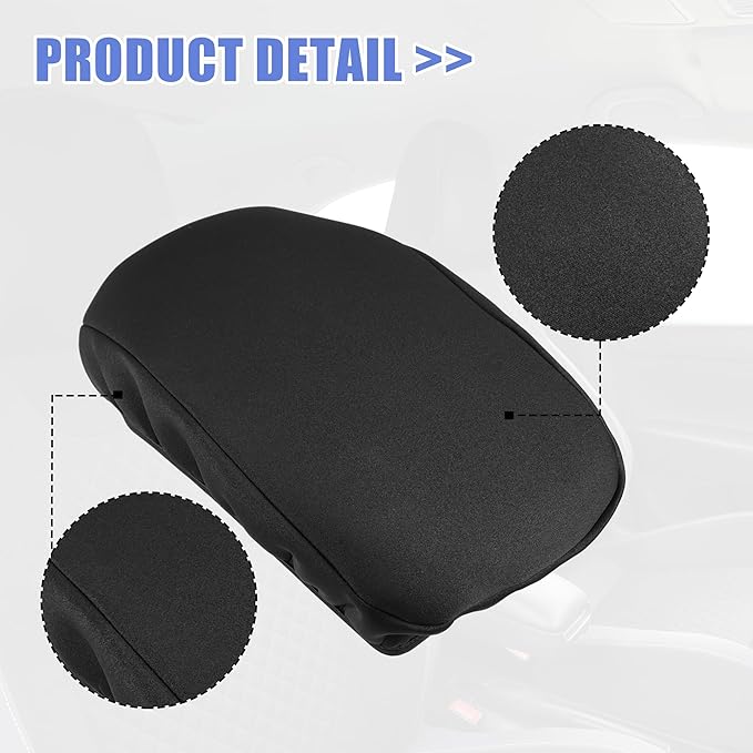X AUTOHAUX Car Center Console Armrest Cover for Chevrolet Equinox 2018-2023 Neoprene Interior Arm Rest Cover Elbow Cushion Pad Black