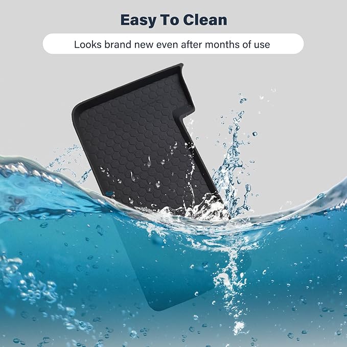 Center Console Wireless Charging Mat Compatible with Toyota Camry 2025 2026, Anti-Slip Waterproof Wireless Charging Protective Pad Car Interior Accessories Black
