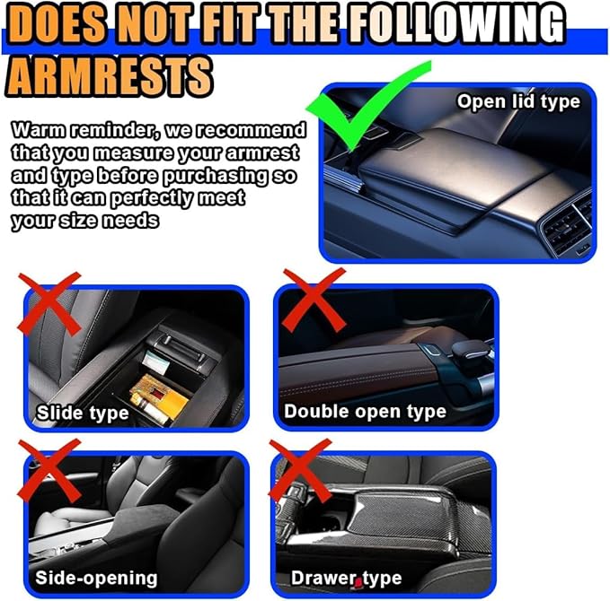 11.9''×8.4'' Bling Car Center Console Cover, Crystal Diamond Arm Rest Cover for Car, Soft Elbow Pillow Automotive Armrest Seat Box Covers, Arm Rest Protective Cushion Pad for Women Men (Blue)