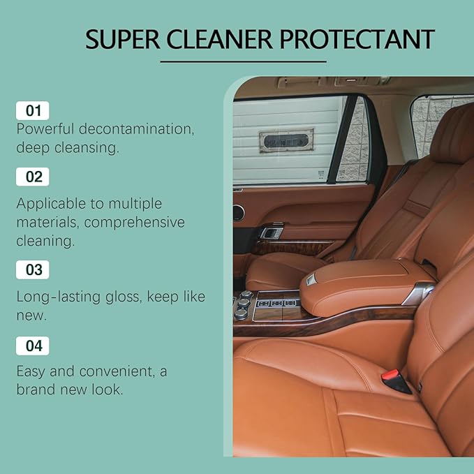 Multifunctional Cleaner For Car Interior Leather And Fabrics Removal Stain 100ml Foam Cleaner And Protectant