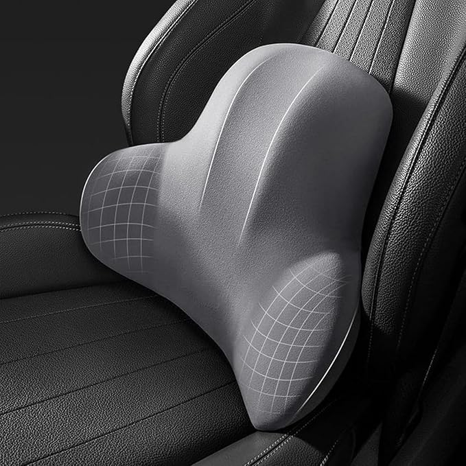 Car Headrest & Lumbar Support Cushion for Kia Sportage NQ5 2023, Ergonomic Memory Foam Seat Headrest Neck Rest Cushion Travel Kit Removable for Neck Back Pain Relief,Pink