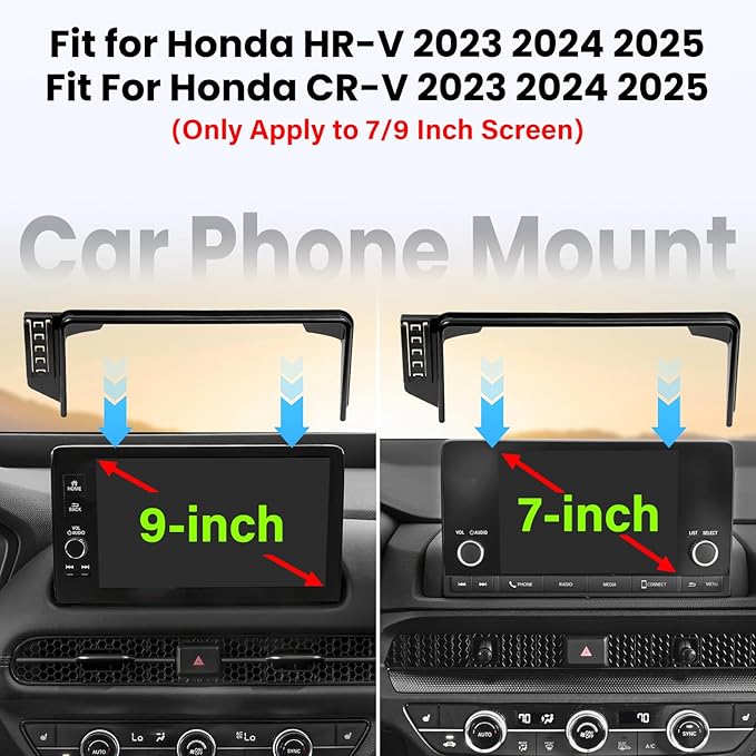 Car Phone Holder for Honda HR-V/CR-V 2023-2025- for MagSafe Magnetic Cell Phone Mount for HR-V CR-V Accessories 7/9 inch Touchscreen- Cradles Strong Magnets for iPhone