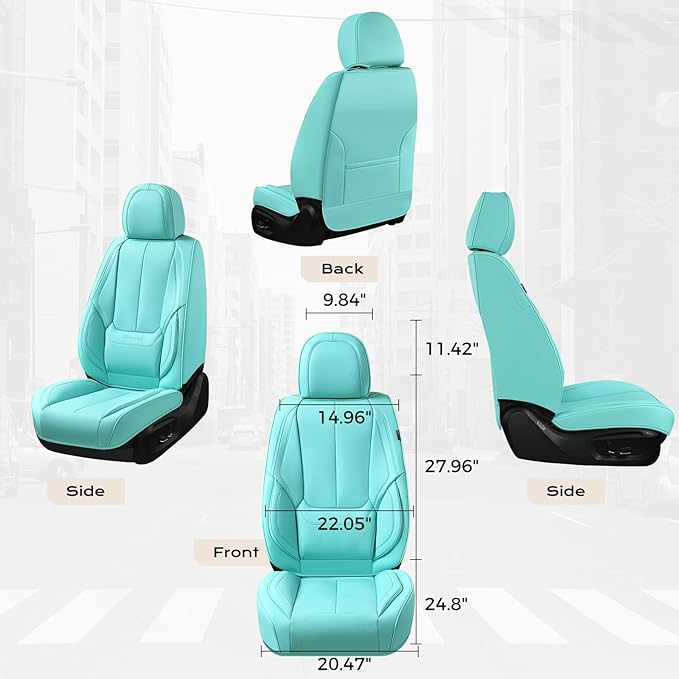 Coverado Seat Covers, Car Seat Covers Front Seats, Car Seat Cover, Car Seat Protector Waterproof, Car Seat Cushion Nappa Leather, Seat Covers Carseat Cover Universal Fit for Most Cars