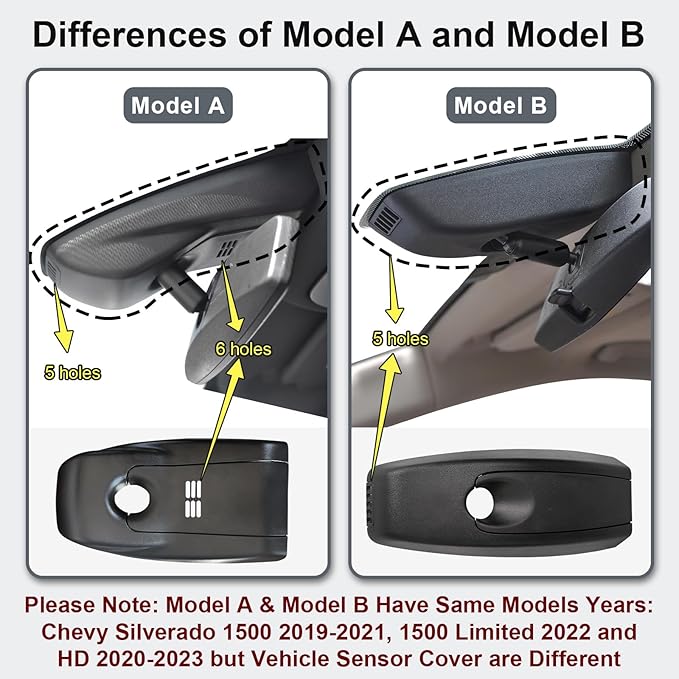Mangoal 4K Front & 2K Rear 2 Channel HDR Dash Cam, Dual STARVIS 2 IMX678 IMX675 Fit for Chevy Silverado 1500 2019-2021, 1500 Limited 2022 and HD 2020-2023 (Model A), 5GHz WiFi, GPS, 128 GB