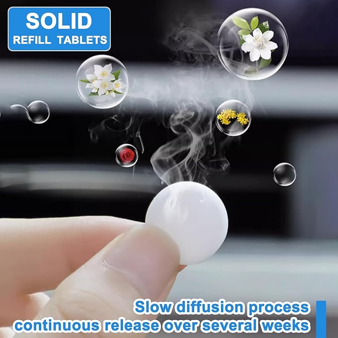 20 Pack Lavender & Rose Car Air Freshener Refill Fragrance Tablets, Car Scents Pads for Car Air Freshener Vent Clips