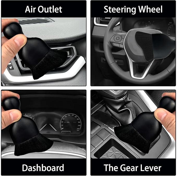 XY North Car Interior Dust Brush, Auto Detailing Brush, Soft Bristles Car Cleaning Brushes, Tool for Air Conditioner Vents, Leather, Computer, Scratch Free, Car Interior Accessories
