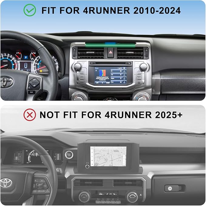 5th Gen Toyota 4Runner Phone Mount Holder, Dash Metal Magnetic Phone Holder for 4Runner 2024 2023 2022 2021 2020-2010, Toyota 4Runner Accessories for iPhone and MagSafe Cases