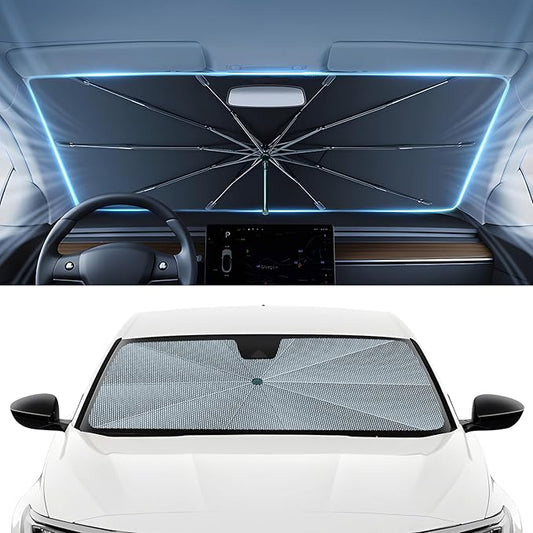 Autorder Windshield Sun Shade Umbrella for 2018-2022 Honda Accord Accessories,Upgraded Ice Crystal Material,Easy Setup Umbrella Sunshade for Car Windshield,100% Sun Blocking