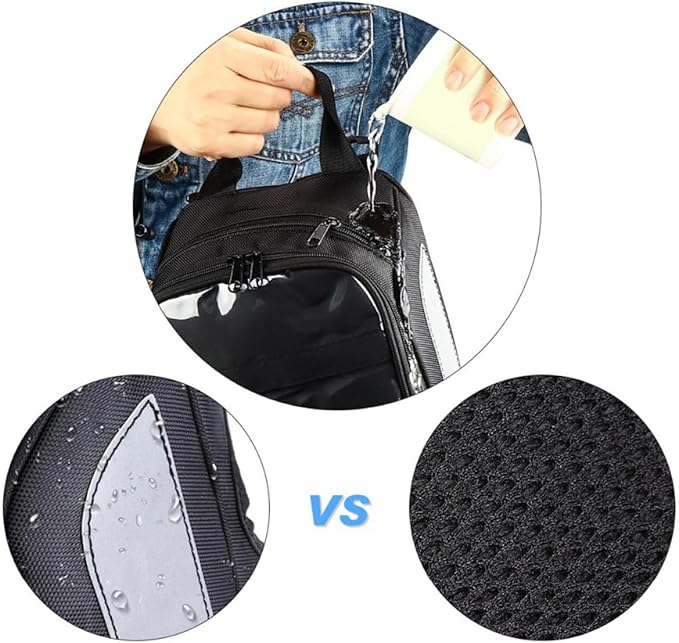 PRETYZOOM Motorcycle Magnetic Tank Bag Waterproof Storage Carrier Bag for Motorbike Cycling with Tool Compartment Compatible with Magnetic Tank Surfaces