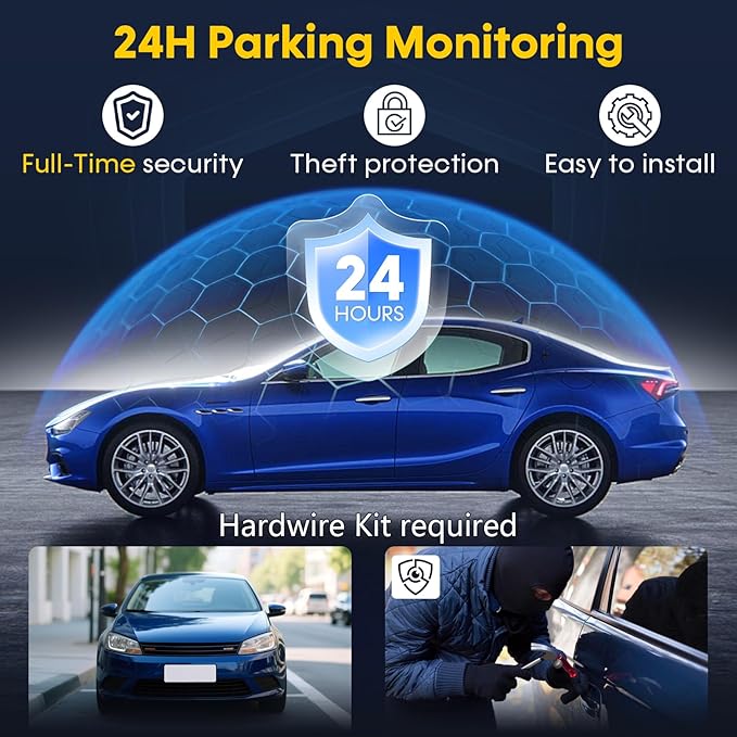 4K+1080P Dash Cam Front and Rear: 15-Min Install 5.8GHz WiFi 20MB/s Fast Download Dual Dash Cameras for Car with GPS - G-Sensor WDR/HDR Super Night Vision 24H Parking Mode by Befumly