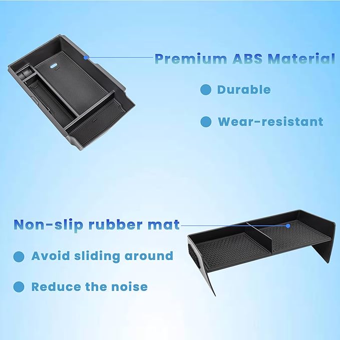 4PCS Center Console Organizer Compatible with 2023 2024 2025 2026 Honda CRV Secondary Box Insert Divider Armrest Storage Tray Hidden Storage Tray Cup Holder Interior Accessories