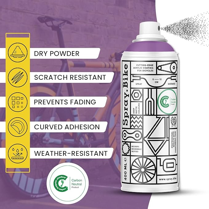 Spray.Bike Spray Paint | Designed Mainly for Bicycles | Multi-Use Acrylic Spray Paint for Metal, Plastic | High Coverage Bike Paint, 400ml, Memphis