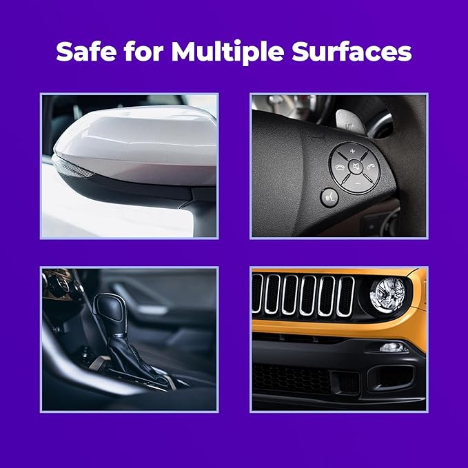 Plastic Restorer for Cars (8.45 fl oz), User Friendly Car Trim Restorer, Quick Plastic Trim Restorer with Free Sponge Applicator, Restores Faded Car Plastics, Bumpers & Against UV Rays