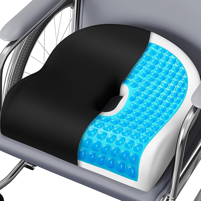Seat Cushion Office Chair Cushion for Back & Tailbone & Sciatica Pain Relief, Black Memory Foam Desk Chair Cushion Pressure Relief Seat for Long Sitting Car Drivers, Office Worker