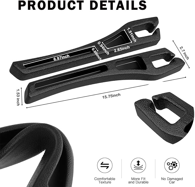 No Drop Seat Guard, Car Seat Gap Filler, Car Gap Filler Organizer, Universal Drop Seat Guards for Cars, Car Accessories Interior Prevent Stop Cellphone Wallet Keys Coins and Card from Dropping