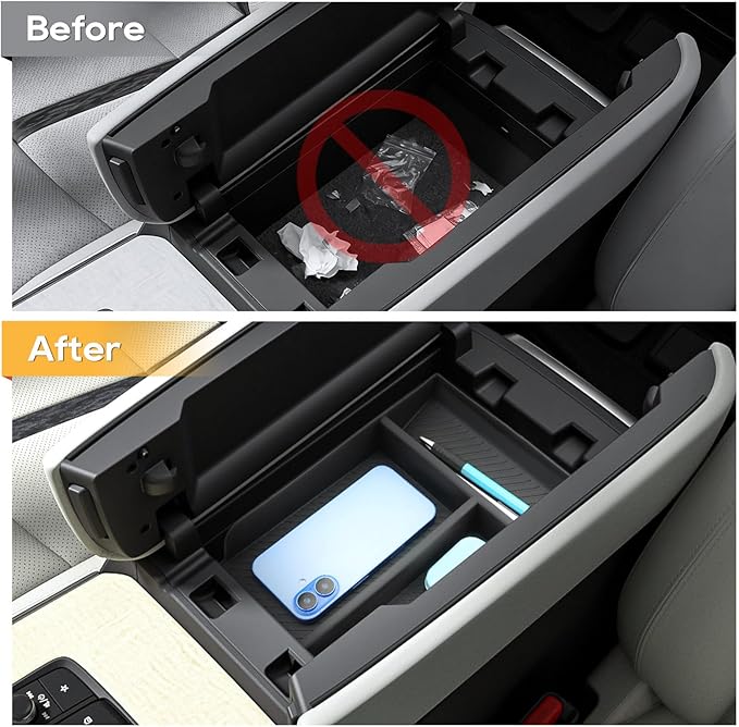 LFOTPP for 2024 2025 2026 CX-90 CX-70 Center Console Organizer for 2024 2025 2026 CX-90 CX-70 Middle Armrest Storage Tray Insert Non-Slip 2PCS CX-90 CX-70 Accessories