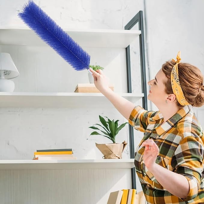 3 Pcs Fan Cleaning Brush Bendable Cobweb Duster - Microfiber Head, Washable - Ideal for Ceiling Fan Blades, Air Vents, Curtains, Cars - Reusable Dust Remover