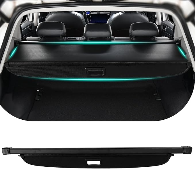Tecoom Cargo Cover fit for Ford Bronco 2024 2023 2022 2021 Accessories, Retractable Rear Trunk Cover Luggage Security Shade, Anti-Peeping Privacy Screen Protector, Carbon Fiber Texture