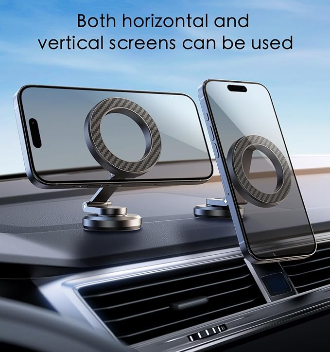JUHOO Upgrade Phone Holder for car Magnetic rotatable and Retractable car Phone Holder Mount Dashboard Mount Fit for iPhone 15 14 13 12 Pro Max Plus Mini & All Smartphone