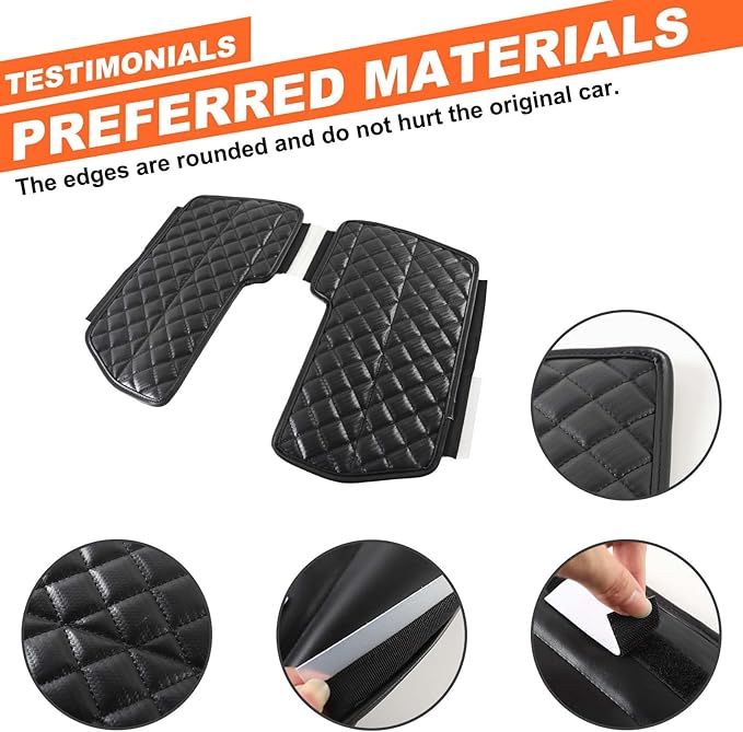 TOYCIDFG Center Console Armrest Cover Cushion Pad Compatible with Toyota Tundra Sequoia 2022-2025, Waterproof Cushion Pad Car Accessories (Black)