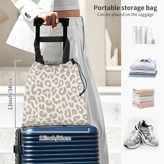 Car Trash Bag Large Hanging Can for Back of Seat, Cute Waterproof Car Garbage Bag for Vehicle, Travelling, Outdoor Cute Gray Leopard
