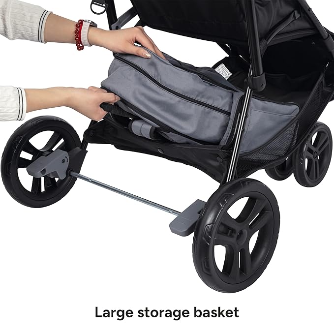 Baby Trend Venture 3-Wheel Stroller Travel System, Dash Black