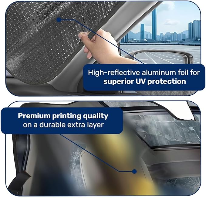GENANY Superhero Movie Windshield Sun Shade for Car SUV Truck (55x30 Inches), Sun Shade Windshield, Shades for Front Windows, Protector Blocks UV, Car Decor