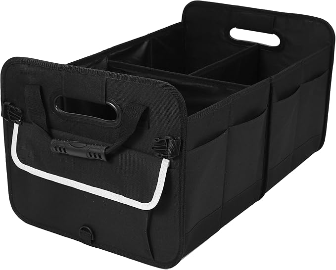 titiyiof Trunk Organizer For Suv & Sedan,Car Organizers and Storage, Waterproof Collapsible & Adjustable Straps,70L Sturdy Car Organization for Car Accessories, Tools,Sundries (Black B, Large-A)