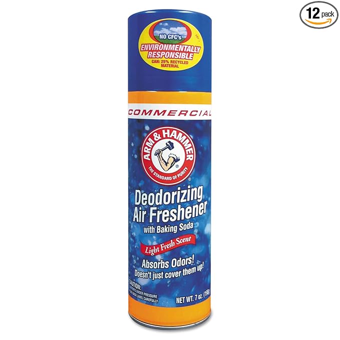 Arm & Hammer 3320094170CT Baking Soda Air Freshener, Aerosol, Light Fresh, 7 oz