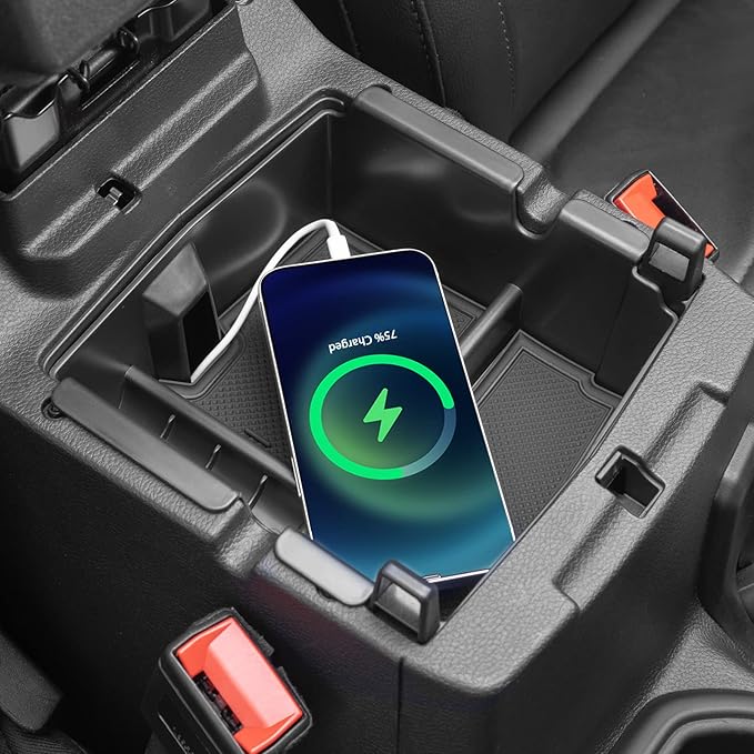 Compatible with Center Console Organizer Tray Jeep Wrangler JL/JLU 2018-2021 2022 2023 2024 2025 2026 and Jeep Gladiator JT Truck 2020-2023 2024 2025 2026 Insert Armrest Accessories (Not for JK/JKU)