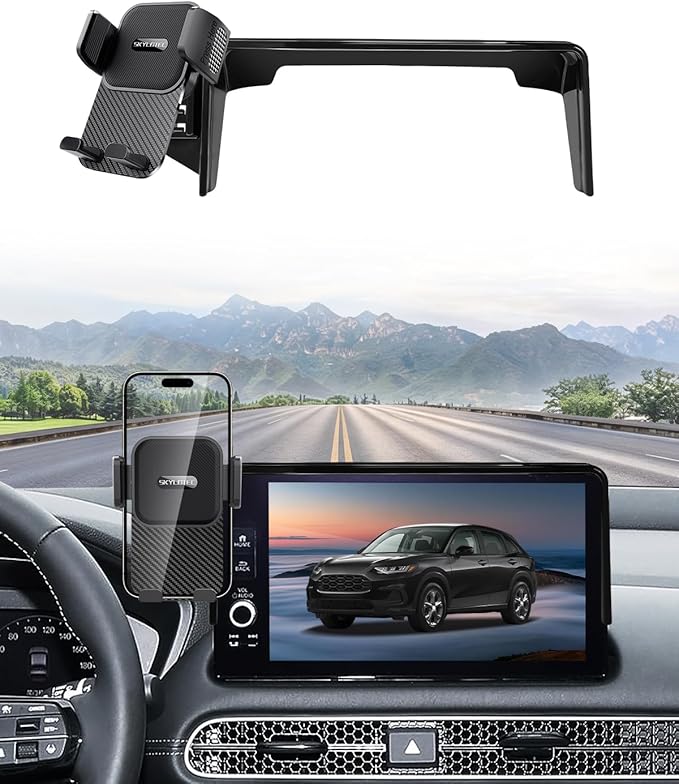 Car Phone Holder for Honda HR-V HRV 2023-2026/CR-V CRV 2023-2026/Pilot 2023-2026 Accessories 7/9-Inch Screen Fixed Clip, Automobile Cradles CR V Phone Mount, Cell Phone Base Not Block Air Vent