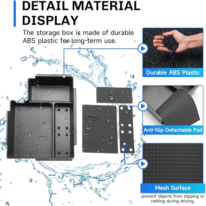 SXCY for 2025 2026 Ford Explorer Center Console Organizer Tray for 2025 2026 Ford Explorer Accessories Center Console Tray 2025 2026 Explorer Armrest Console Organizer Tray