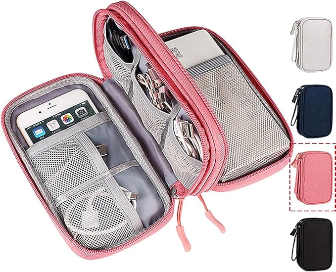Electronic Organizer Travel USB Cable Accessories Bag/Case,Waterproof for Power Bank,Charging Cords,Chargers,Mouse,Earphones Flash Driver