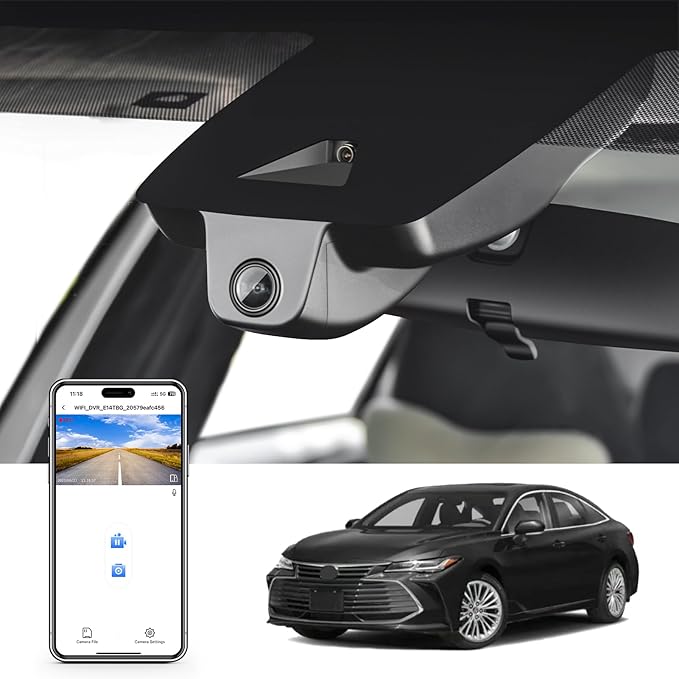 Mangoal 4K Dash Cam Custom Fit for Toyota Avalon 2019 2020 2021 2022 Limited Touring XLE TRD XSE, Integrated OEM Look, UHD 2160P Video, G-Sensor,WiFi & App,Loop Recording,128GB Card