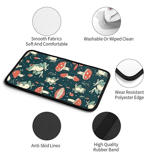 Cute Cartoon Frogs Car Auto Armrest Cushion Cover Accessories Center Console Seat Box Pad Protector Universal Decoration for Most Vehicle SUV Truck