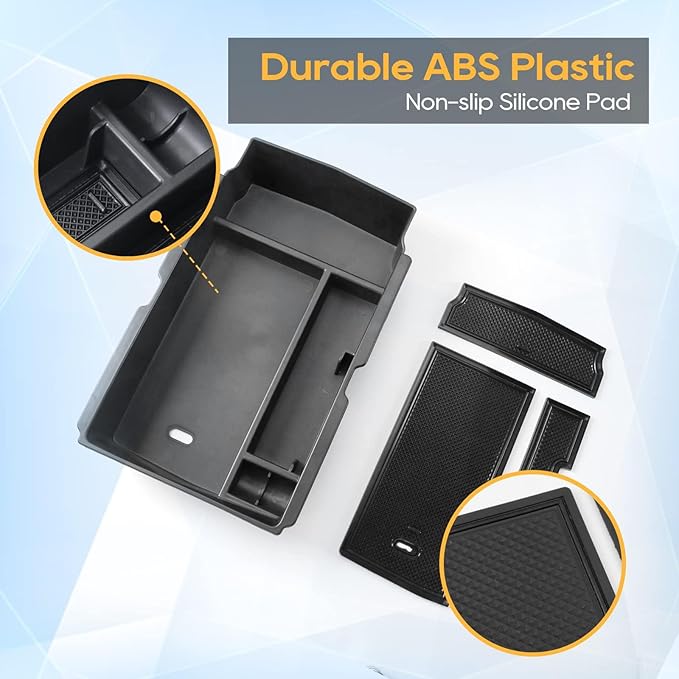 LFOTPP 2026 CRV Center Console Organizer for 2023 2024 2025 2026 Honda CRV Accessories ABS Plastic Armrest Console Tray Compatible with 2023-2026 CRV EX/EX-L/Hybrid Sport/Hybrid Sport Touring