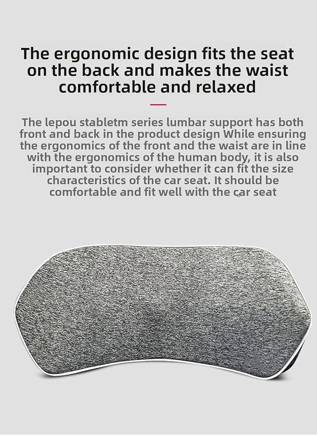 Car Backrest Lumbar Support Seat Cushion Lumbar Support Memory Foam Universal Car Pillow