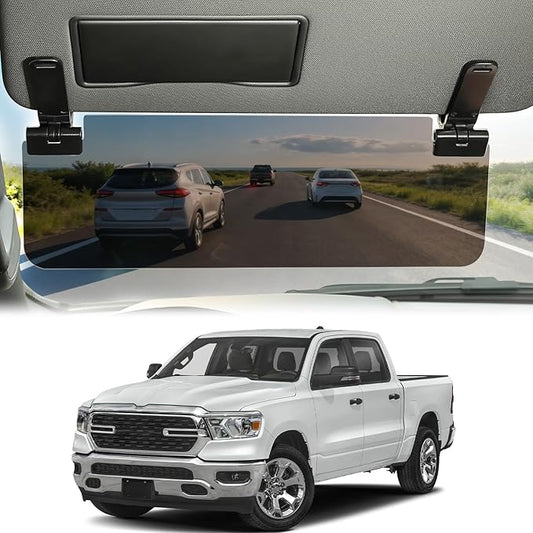 JOYTUTUS Large Sun Visor Extender for SUV Pickup Truck, Polarized Sun Visor Extender Universal Sun Blocker UV400, Adjustable Visor Extension for Car Visor,Double-Clip,Anti Glare Stray Light